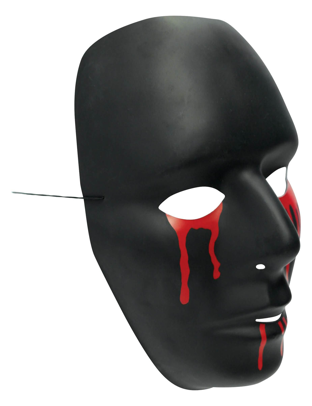 Háromnegyedes nézetű halloween maszk nő fekete, vérkönnyekkel