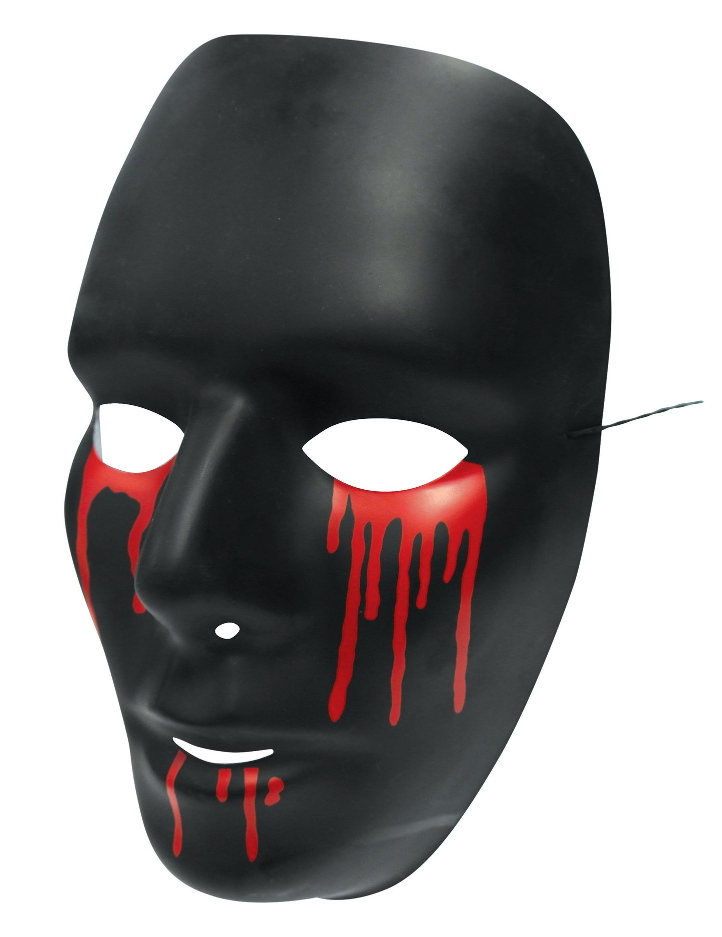 Fekete maszk Halloween nő vér könnyekkel