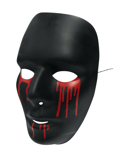 Fekete maszk Halloween férfi vér könnyekkel
