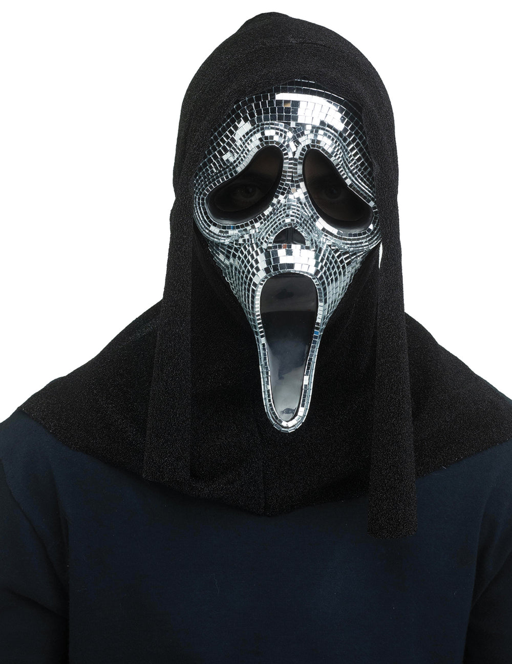 Masque Scream™ à facettes pour adulte argenté et noir