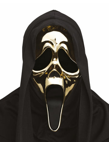 Felnőtt króm arany sikoly maszk