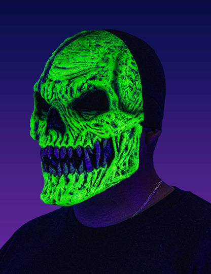 Felnőtt zöld démoni csontváz maszk