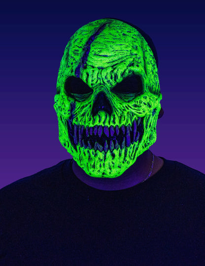 Felnőtt zöld démoni csontváz maszk