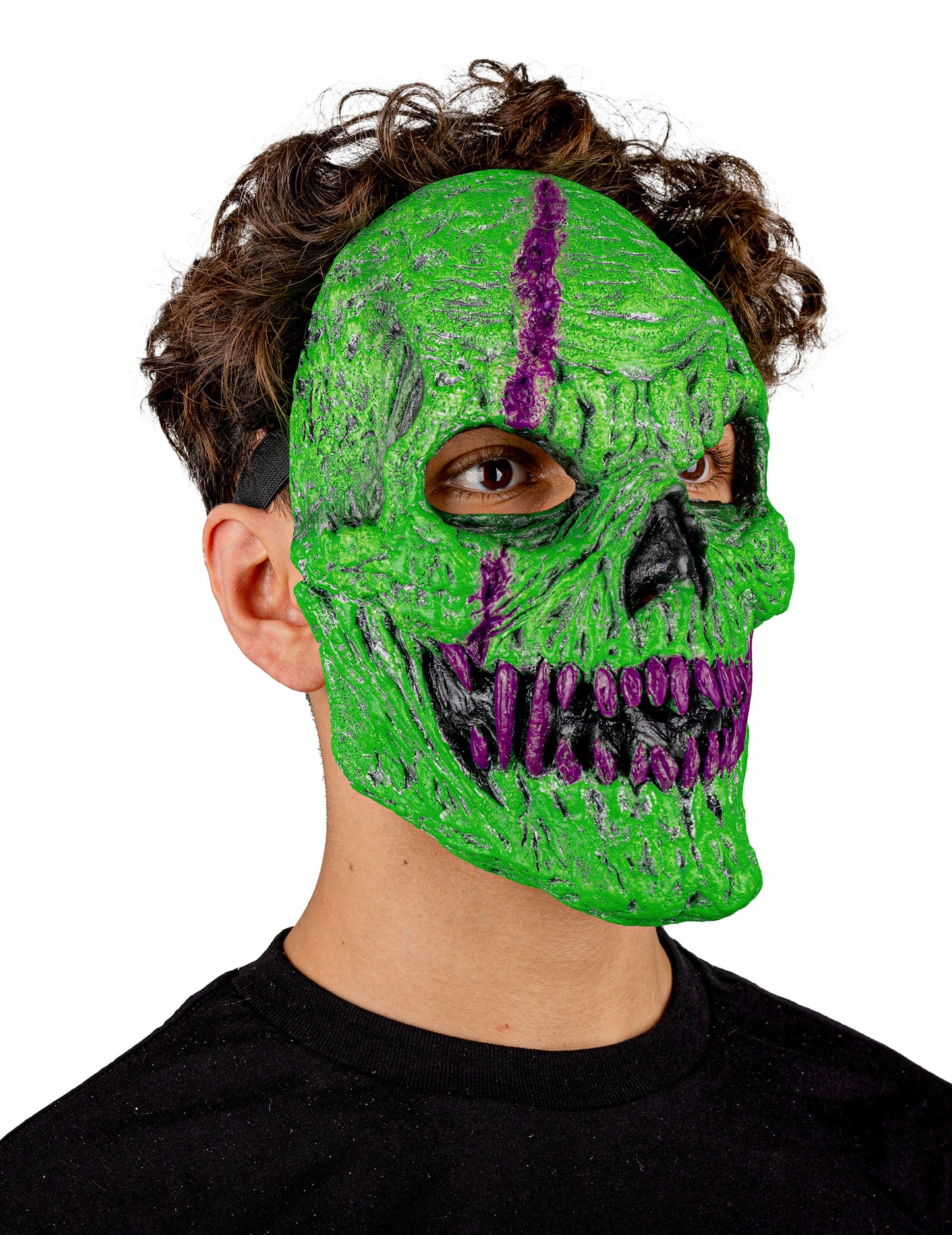 Felnőtt zöld démoni csontváz maszk