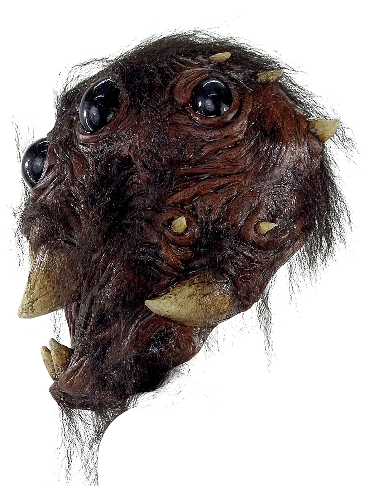 Vue de profil du masque tête d'araignée