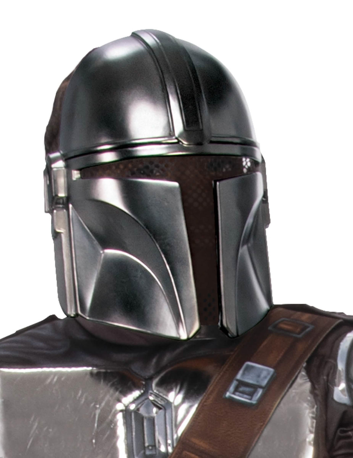 Közelkép a The Mandalorian maszk sisakjáról