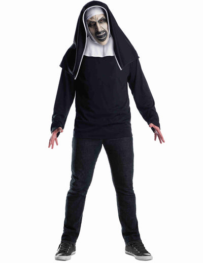 Masque The Nun™ pour adulte noir et blanc avec voile