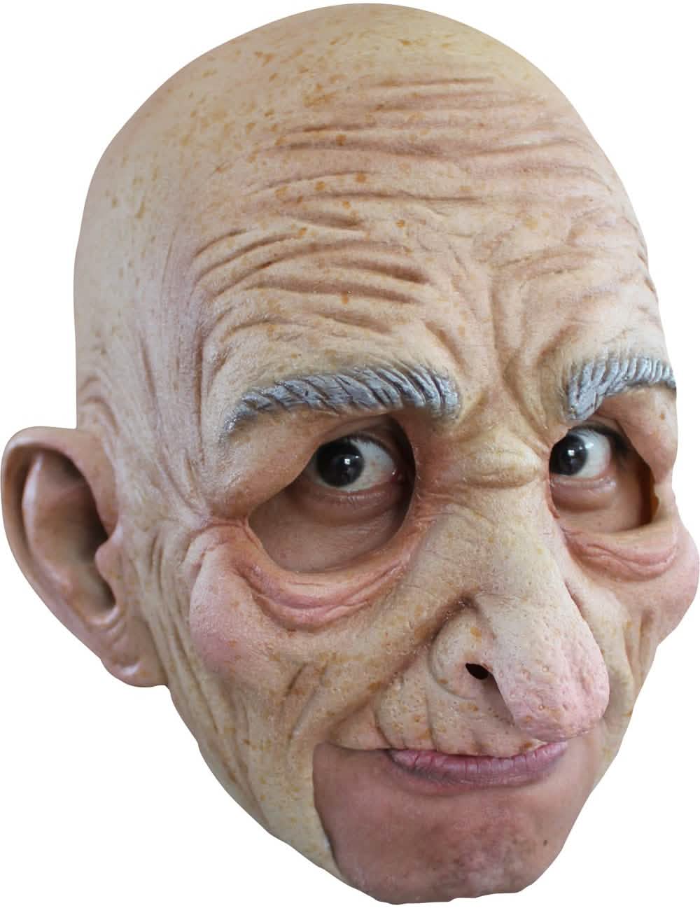 ráncos latex bézs halloween öreg férfi maszk felnőtt számára