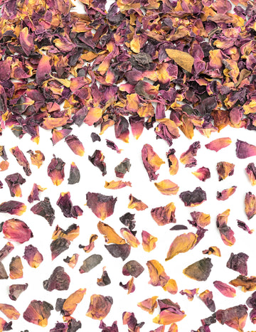 Nagy zacskó szárított, természetes virágkonfetti, 400 g, rózsaszín és narancssárga