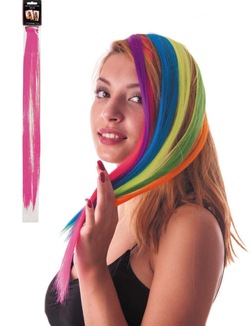 Mèche à clipser pour cheveux pour femme rose