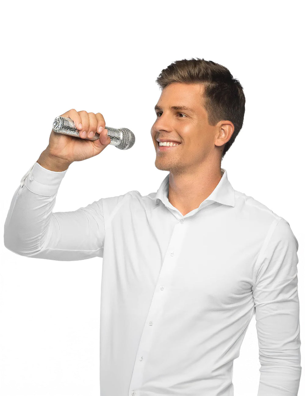 Vue de profil du micro disco à facettes
