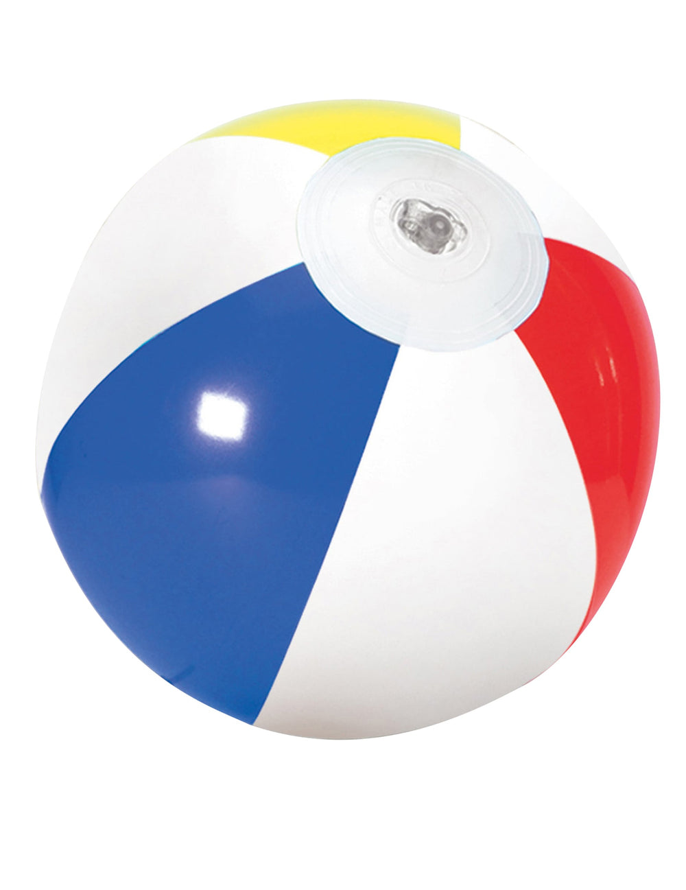 Mini ballon de plage gonflable multicolore bleu blanc rouge et jaune