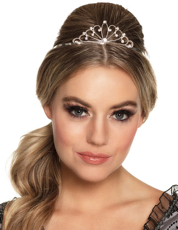 Mini ezüst korona nő