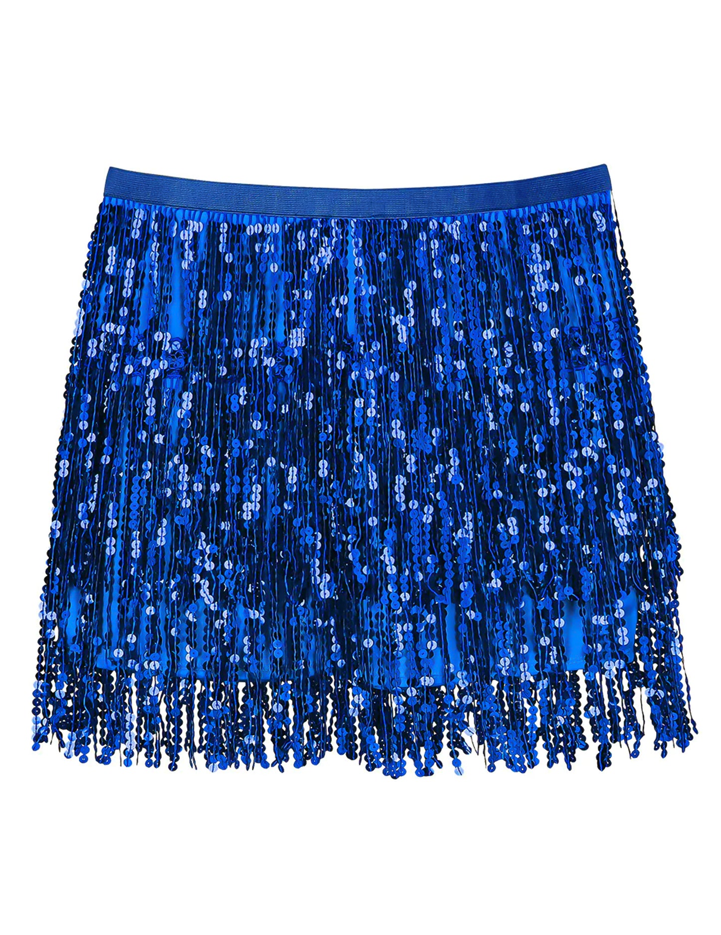 Kék flitteres miniszoknya női 