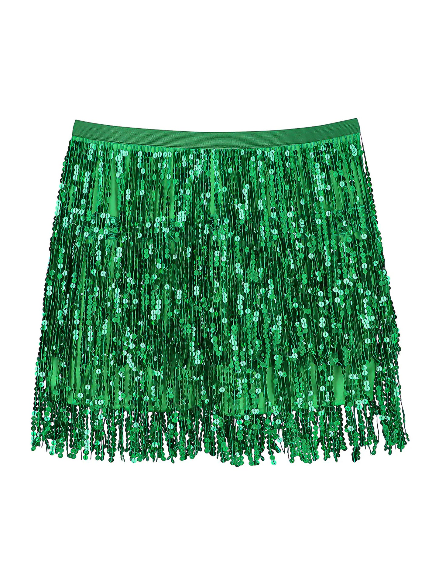 Női zöld flitteres miniszoknya 