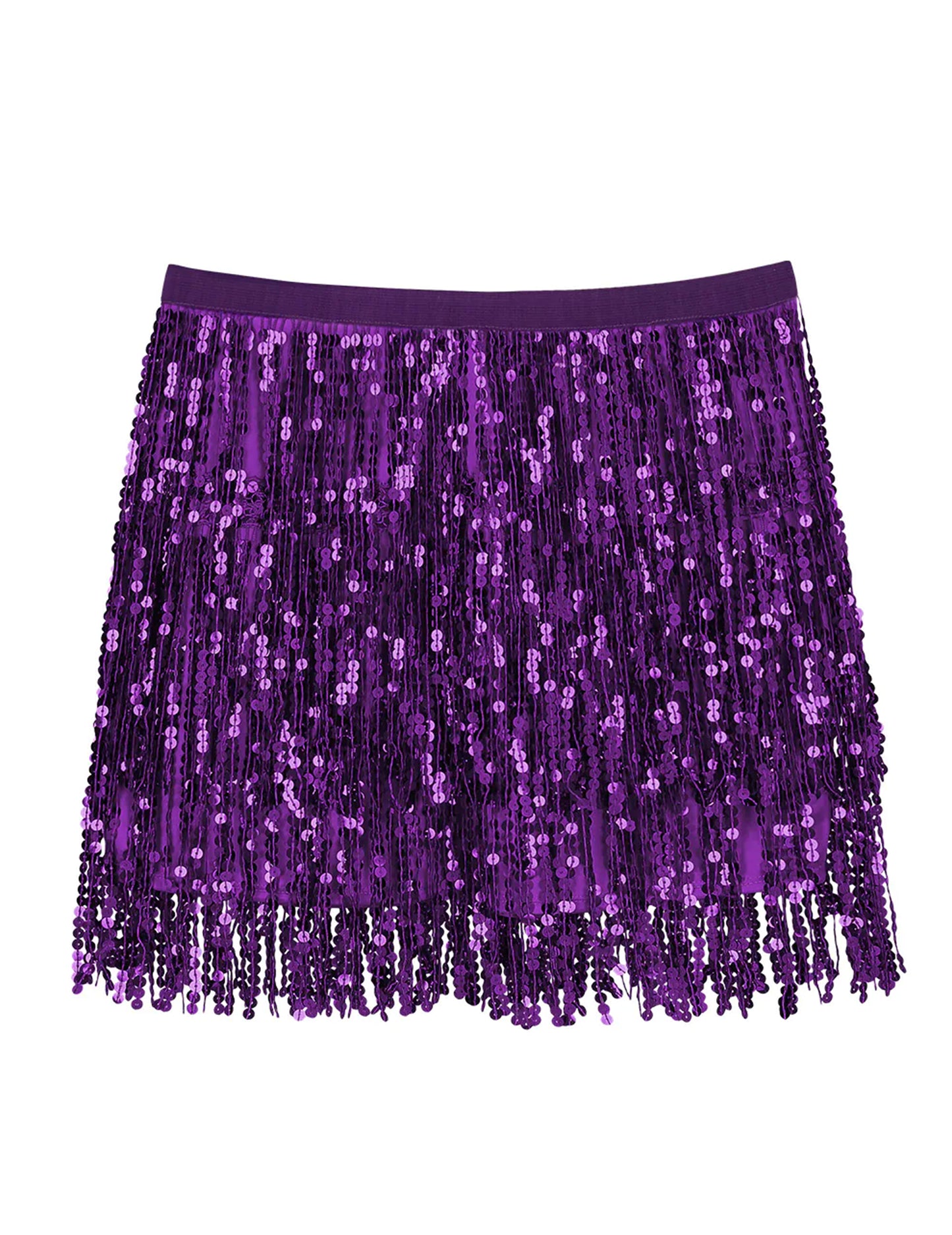Női lila flitteres miniszoknya 