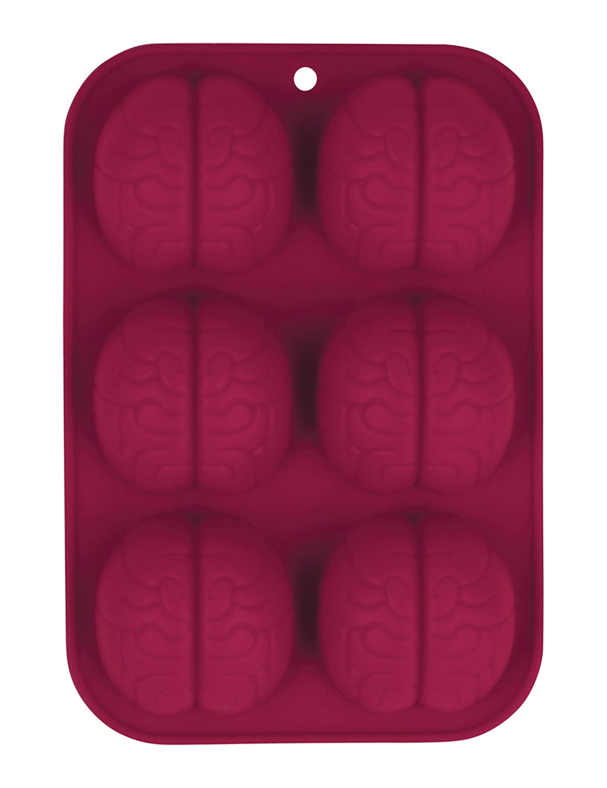 Vue de face du moule silicone 6 cerveaux