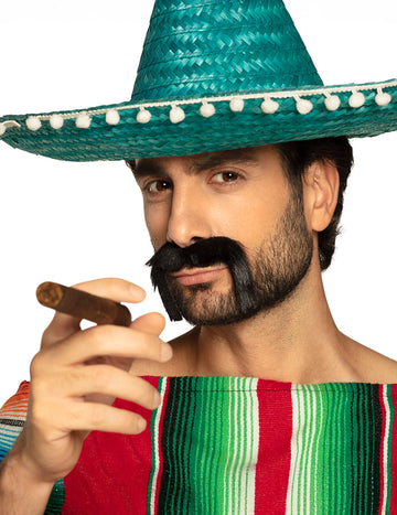 Felnőtt fekete mexikói bajusz