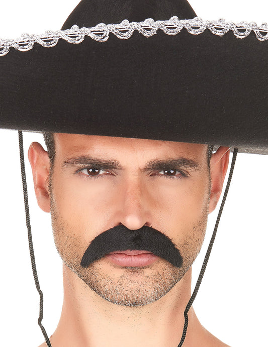 Moustache noire pour adulte noire