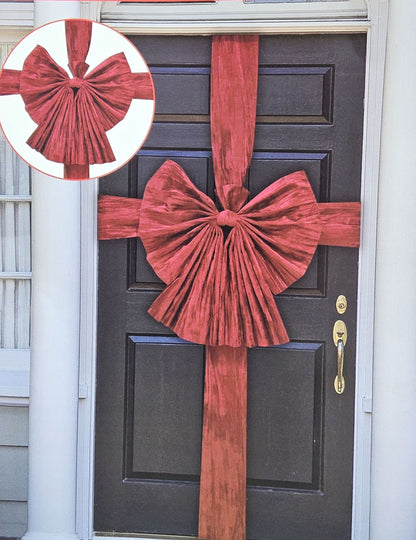 Óriás vörös bársony ajtómasni 52 x 52 cm