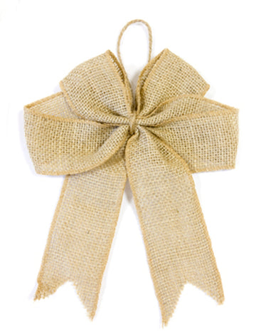 Zsákvászon masni 20cm rusztikus dekoráció