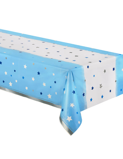 Nappe en plastique One Little Star pour enfant bleue à étoiles