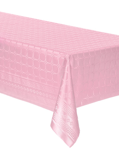 Nappe en rouleau papier damassé rose pastel