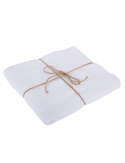 Nappe gaze de coton blanche 130 x 240 cm chic et douce