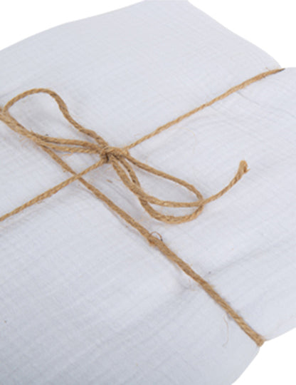Nappe gaze de coton blanche 130 x 240 cm chic et douce