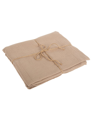 Nappe en gaze de coton style bohème pour décoration taupe
