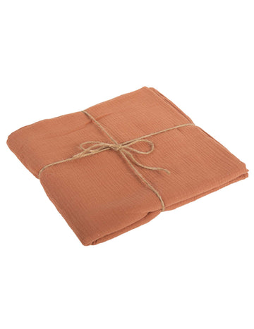 Terrakotta pamut géz terítő 130 x 240 cm bohém stílus