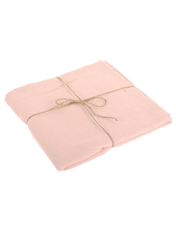 Nappe gaze de coton bohème vieux rose