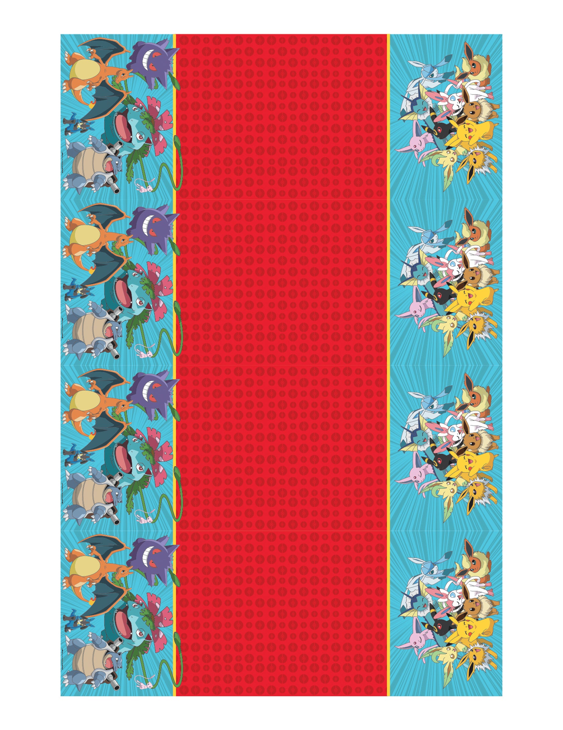 Nappe en plastique Pokémon Next Generation pour enfant rouge et bleue
