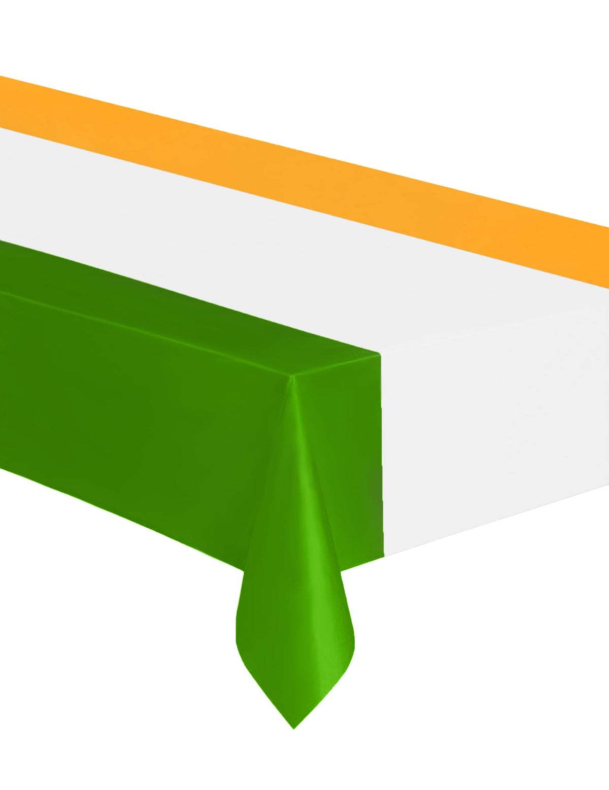 Nappe en plastique St Patrick Irlande pour fête verte blanche et orange