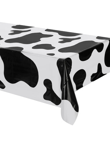 Műanyag tehénmintás asztalterítő 127 x 274 cm party dekorációhoz 
