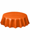 Nappe ronde orange en plastique