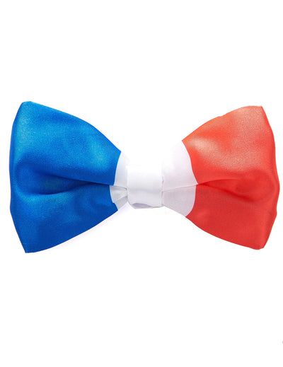 Noeud papillon tricolore France pour adulte bleu blanc rouge