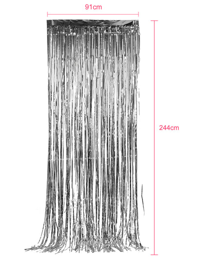 Dimensions du pack de 5 rideaux scintillants pour fête