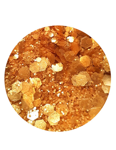 Paillettes biodégradables Queen du désert pour maquillage or