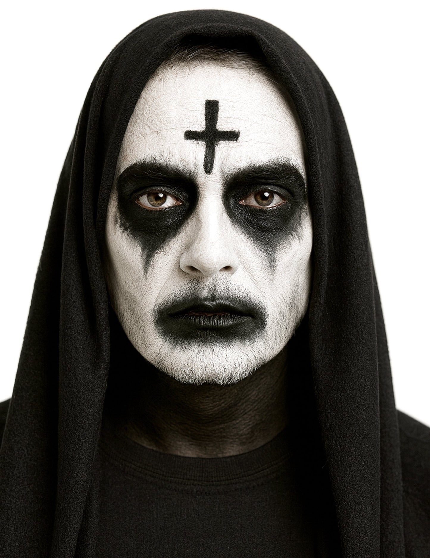 Fekete -fehér Halloween sminkpaletta