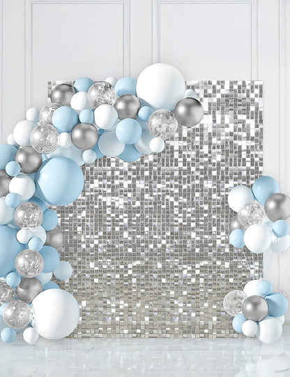 Ragyogó ezüst ezüst panel 30 x 30 cm