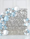 Panneau de fond argent brillant pour fête argenté à sequins