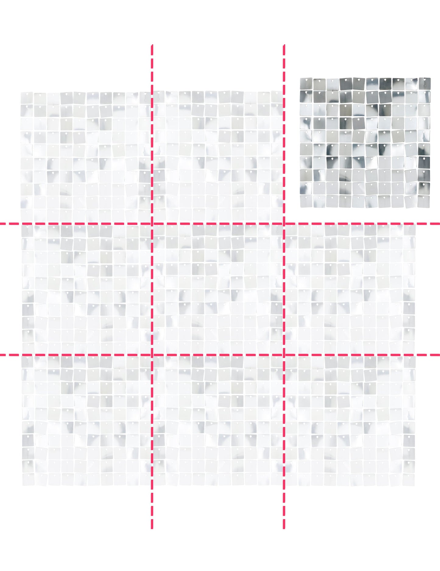 Ragyogó ezüst ezüst panel 30 x 30 cm