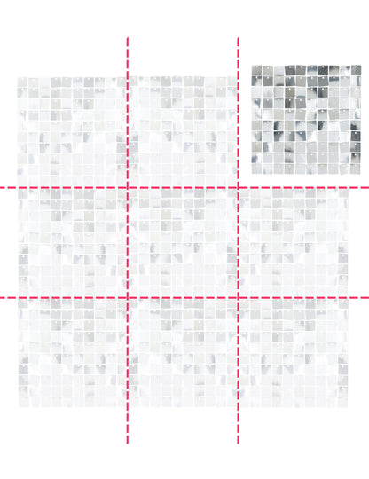 Ragyogó ezüst ezüst panel 30 x 30 cm