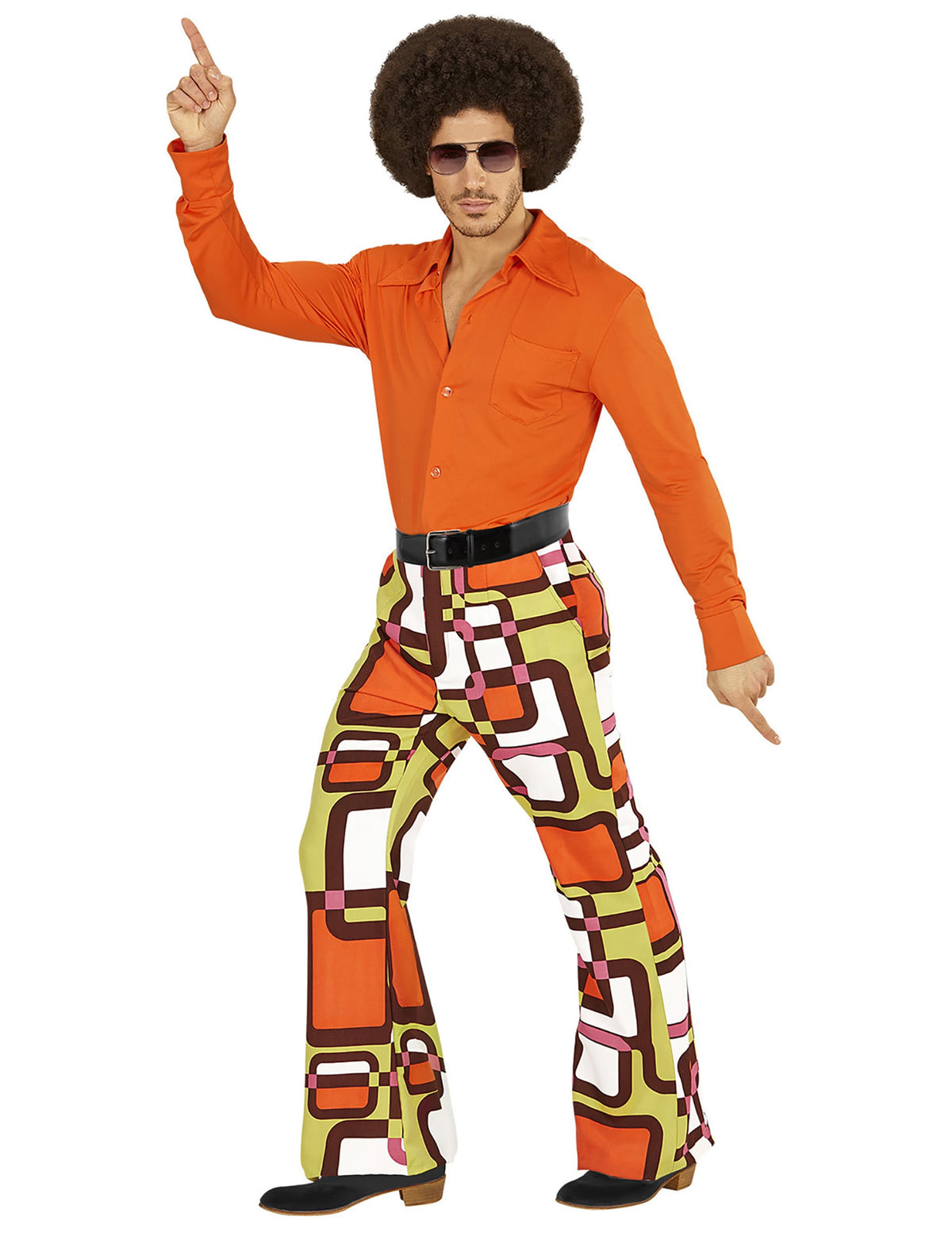 Geometriai groovy nadrág 70 -es évek férfi ember