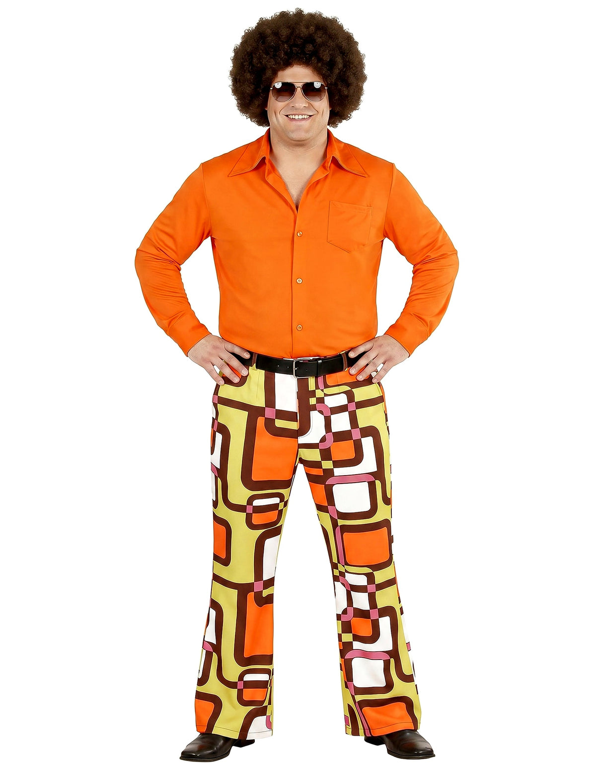 Geometriai groovy nadrág 70 -es évek férfi ember