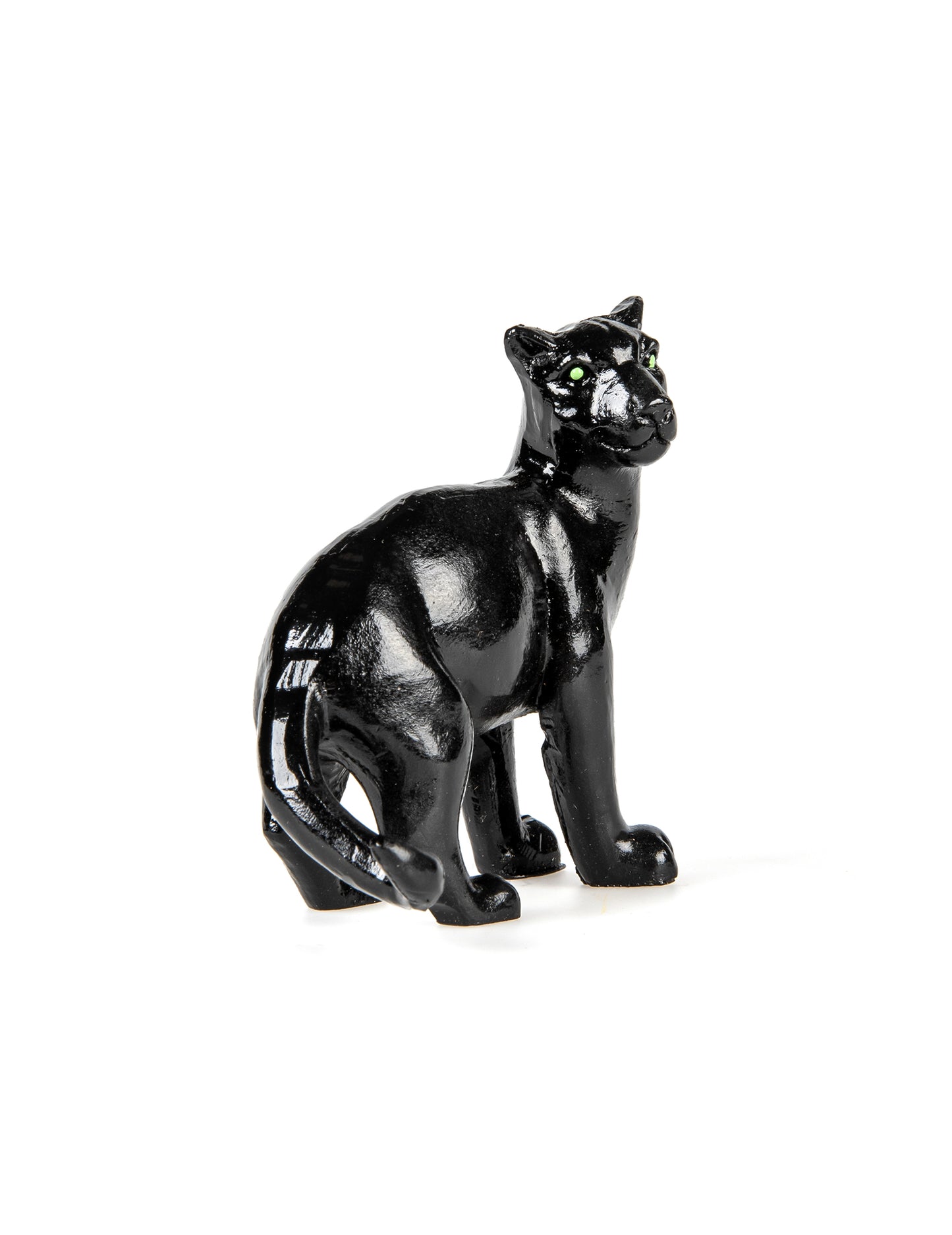 Fekete gyanta párduc 10 cm Dzsungel témájú dekoráció