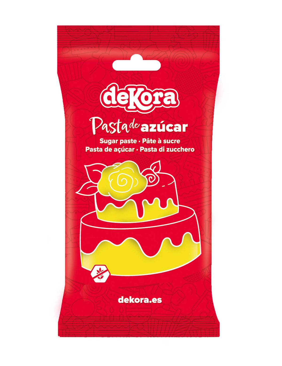 Sárga gluténmentes fondant 250 g, azonnal használható 