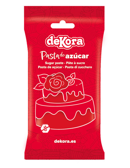 Használatra kész 250 g piros gluténmentes cukorpaszta