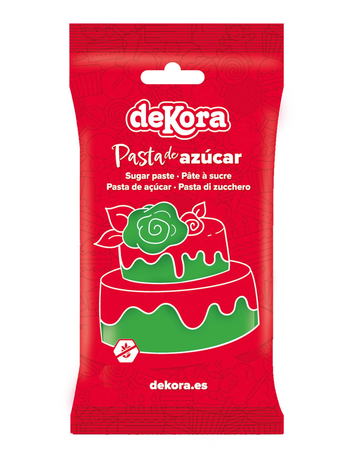 250 g gluténmentes zöld fondant cukormassza, azonnal használatra kész 